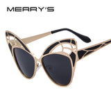 MERRY'S Fashion Women Butterfly Alloy Frame Brand Design Sunglasses Women Summer Style Sun Glasses Oculos de sol UV400