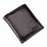 VICUNA POLO Large Capacity Genuine Leather Men Wallet With Coin Pocket Waxy Cow Leather Mens Short Wallets billetera hombre