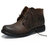 Tangnest Boots Men Autumn Winter Nubuck Leather Ankle Boots Fashion British Lace-up Cowboy Boots Casual Men Shoes  XMP355