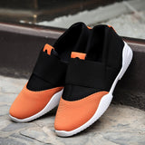 Men Casual Shoes Canvas Flats Size 39-44 Summer Comfortable Fashion Patchwork Men Shoes Flat Slip On Elastic Plimsolls Driving