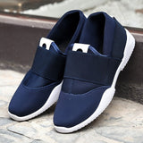 Men Casual Shoes Canvas Flats Size 39-44 Summer Comfortable Fashion Patchwork Men Shoes Flat Slip On Elastic Plimsolls Driving