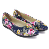 Women Loafers Fashion Spring Autumn Print Flower Flat Shoe Woman Ladies Slip-On Antiskid Flats Boats Canvas Pointed Toe Shoes