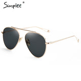 Simplee Retro sunglasses women 2017 Summer beach alloy sun glasses Fashion streetwaer sunglasses