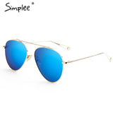 Simplee Retro sunglasses women 2017 Summer beach alloy sun glasses Fashion streetwaer sunglasses