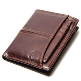 New Travel RFID Wallet Genuine Leather Men Wallets With Detachable Credit Card Holder Purses Carteira Masculina RFID Protection