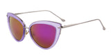 MERRY'S Fashion Women Cat Eye Sun glasses Oval Alloy Frame Mirror Lens Oculos de sol UV400