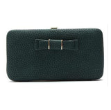 Gaorui New Women Bow Wallet Fashion Long PU Leather Card Money Phone Holder Large Capacity Purse Ladies Lovely Day Clutch Bag