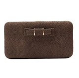 Gaorui New Women Bow Wallet Fashion Long PU Leather Card Money Phone Holder Large Capacity Purse Ladies Lovely Day Clutch Bag