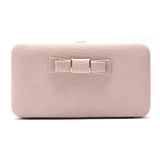 Gaorui New Women Bow Wallet Fashion Long PU Leather Card Money Phone Holder Large Capacity Purse Ladies Lovely Day Clutch Bag