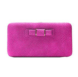 Gaorui New Women Bow Wallet Fashion Long PU Leather Card Money Phone Holder Large Capacity Purse Ladies Lovely Day Clutch Bag