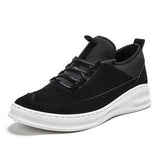 Tangnest New 2017 Spring  Men Shoes Man Artificial PU Leather Shoes Lace Up Man's Flats Height Increasing Male Footwear XMR2150