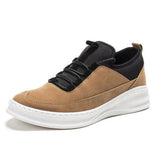 Tangnest New 2017 Spring  Men Shoes Man Artificial PU Leather Shoes Lace Up Man's Flats Height Increasing Male Footwear XMR2150