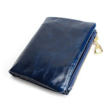 New Fashion TAUREN High Quality 100% Genuine Leather Women Mini Wallet Oil Wax Leather Coin Purse Coin Credit Card Holder