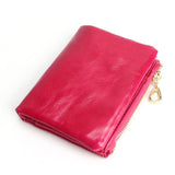 New Fashion TAUREN High Quality 100% Genuine Leather Women Mini Wallet Oil Wax Leather Coin Purse Coin Credit Card Holder
