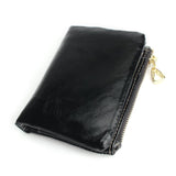 New Fashion TAUREN High Quality 100% Genuine Leather Women Mini Wallet Oil Wax Leather Coin Purse Coin Credit Card Holder