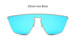 TSHING Fashion Women Clear Cat Eye Sunglasses Unique One Piece Lens Mirror Cateye Sun Glasses Female Optical Big Glasses Frame