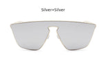 TSHING Fashion Women Clear Cat Eye Sunglasses Unique One Piece Lens Mirror Cateye Sun Glasses Female Optical Big Glasses Frame