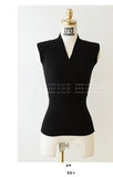 Summer Spring Autumn Women Tank Sweater Female Sexy Clothing Knitted Vest Short Camis Deep V Top Girls 5 Color C65344R