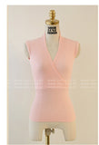 Summer Spring Autumn Women Tank Sweater Female Sexy Clothing Knitted Vest Short Camis Deep V Top Girls 5 Color C65344R