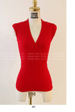 Summer Spring Autumn Women Tank Sweater Female Sexy Clothing Knitted Vest Short Camis Deep V Top Girls 5 Color C65344R