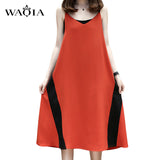 Summer Dress 2017 Party Dresses Women Patchwork V-neck Dress Chiffon Robe Sexy Vestido De Festa 3XL 4XL Plus Size Women Clothing