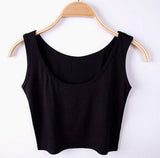 E126 2017 Spring Summer Women Clothing Cropped Tops Bottoming Halter Short Sleeve Waist Crop