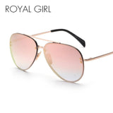 ROYAL GIRL Fashion New Women Sunglasses Metal Frame Glasses Brand Designer Glasses Female Twin Beams Eyewear Women  UV400 ss140