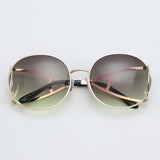 ROYAL GIRL Unique Women Sunglasses Retro Oval Glasses shades New Metal Frame Gradient Brown Film ss112