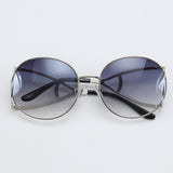 ROYAL GIRL Unique Women Sunglasses Retro Oval Glasses shades New Metal Frame Gradient Brown Film ss112
