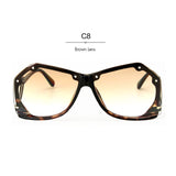 ROYAL GIRL Rimless Sunglasses Women Retro Square Oversized Summer Ombre Sun Glasses ss166