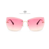 ROYAL GIRL Rimless Women Sunglasses Square Vintage Ombre 2017 Summer Glasses ss187