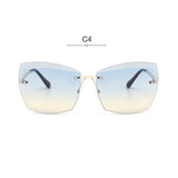 ROYAL GIRL Rimless Women Sunglasses Square Vintage Ombre 2017 Summer Glasses ss187