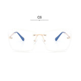 ROYAL GIRL Rimless Women Sunglasses Square Vintage Ombre 2017 Summer Glasses ss187