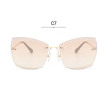 ROYAL GIRL Rimless Women Sunglasses Square Vintage Ombre 2017 Summer Glasses ss187