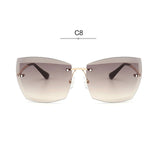 ROYAL GIRL Rimless Women Sunglasses Square Vintage Ombre 2017 Summer Glasses ss187