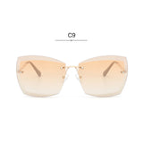 ROYAL GIRL Rimless Women Sunglasses Square Vintage Ombre 2017 Summer Glasses ss187