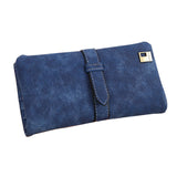 2016 Brand Lady Bags Women Wallets Matte Drawstring Nubuck Handbags Leather Zipper Wallet Purse Long Two Fold Clutch Card Holder