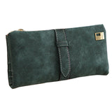 2016 Brand Lady Bags Women Wallets Matte Drawstring Nubuck Handbags Leather Zipper Wallet Purse Long Two Fold Clutch Card Holder