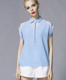 Summer Style Blouse Women Fashion White Chiffon Elegant Shirt Female Work Wear Office Ladies OL Tops Women Clothing T65320R