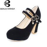 Women Pumps Mary Jane Shoes Gladiator Square High Heels Spring Autumn Summer Style Shoes Wrapped Platform Pumps Big size 34-43