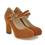 Women Pumps Mary Jane Shoes Gladiator Square High Heels Spring Autumn Summer Style Shoes Wrapped Platform Pumps Big size 34-43