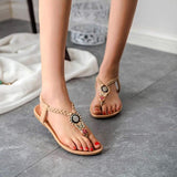 2016 Ladies Summer Bohemia Sweet Beaded Sandals Clip Toe Sandals Women Beach Shoes sandals zapatos mujer #25