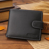 JINBAOLAI Brand Genuine Leather Men Wallet Men's Short Purse Men Bags Coin Wallets Clip Cowhide Mens Wallet #ZTYW
