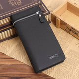 2016 Fashion Men Wallets Leather Card Cash Receipt Holder Organizer Zipper Long Wallet Men's Purse carteras mujer  #25