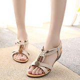 2016 Summer Women's Shose Women Casual Peep-toe Flat Buckle Shoes Roman Summer Sandals Adult sandals zapatos mujer #25