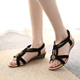 2016 Summer Women's Shose Women Casual Peep-toe Flat Buckle Shoes Roman Summer Sandals Adult sandals zapatos mujer #25