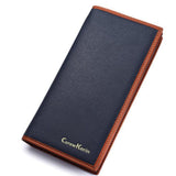 2016 Fashion Men Wallets Leather Long Purse Card Cash Receipt Holder Organizer Bifold Wallet  carteras mujer sacoche homme #25