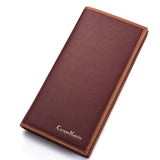 2016 Fashion Men Wallets Leather Long Purse Card Cash Receipt Holder Organizer Bifold Wallet  carteras mujer sacoche homme #25