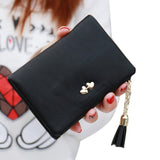 2016 Fashion Women Wallets Leather Short Wallet Clutch Women Tassel Women Card Purse Wallets Handbag carteras mujer #25