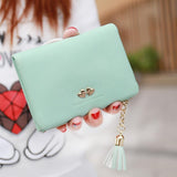 2016 Fashion Women Wallets Leather Short Wallet Clutch Women Tassel Women Card Purse Wallets Handbag carteras mujer #25